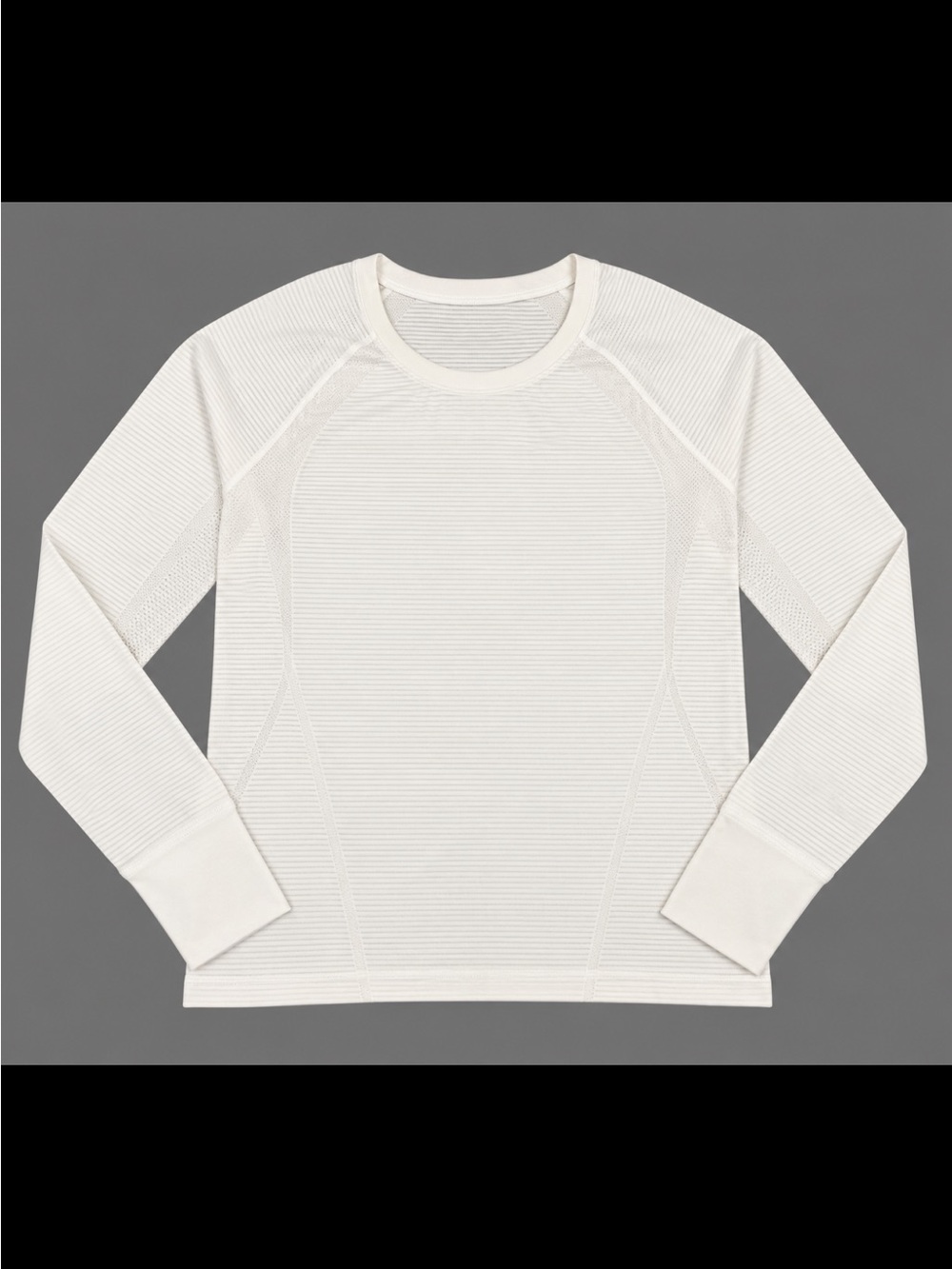 lululemon athletica Off-White Long-Sleeve Ribbed Crew